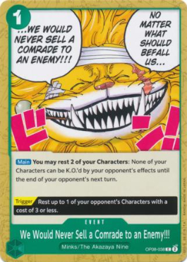 We Would Never Sell a Comrade to an Enemy!!!