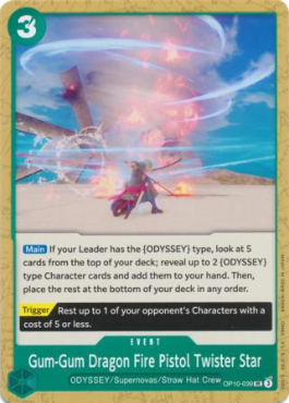 Gum-Gum Dragon Fire Pistol Twister Star